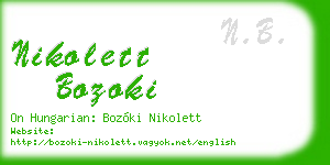 nikolett bozoki business card